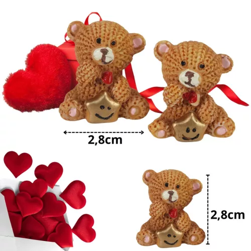 Poly ülő macik csillaggal 2db/csom