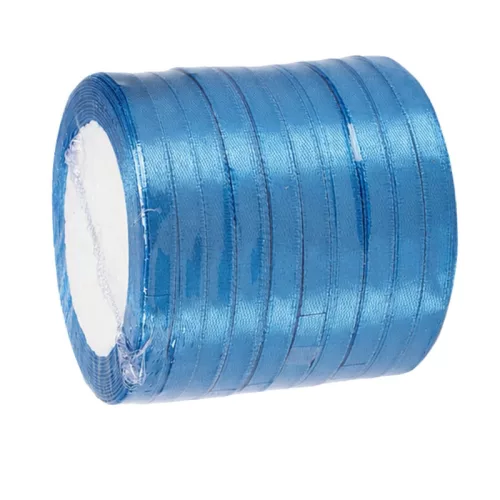 Égkék szatén szalag 6mm*22m 10db - OKOS ÁR!