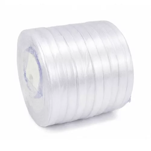 Fehér szatén szalag 6mm*22m 10db - OKOS ÁR!