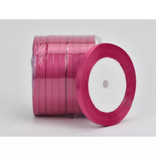 Magenta szatén szalag 6mm 10 tekercs - OKOSÁR!