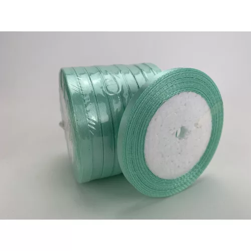 Menta  szatén szalag 6mm 10 tekercs - OKOSÁR!