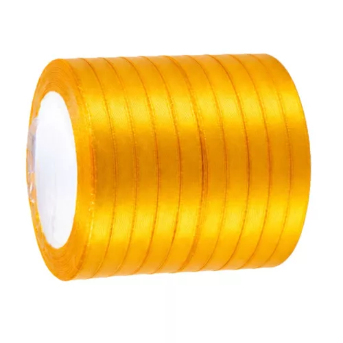 Napsárga szatén szalag 6mm*22m 10db - OKOS ÁR!