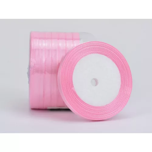 Rózsaszín szatén szalag 6mm 10 tekercs - OKOSÁR!