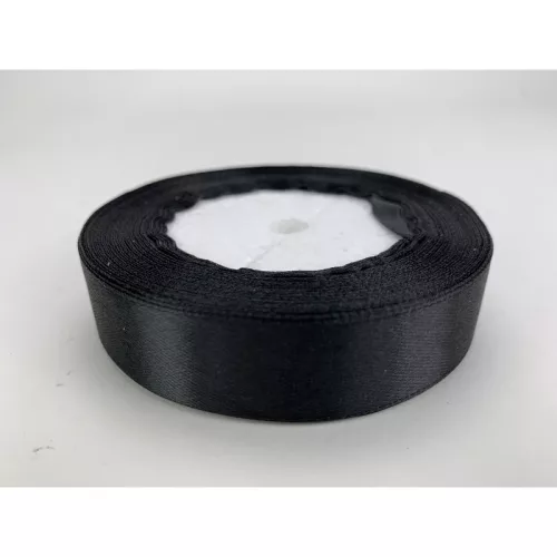 Fekete szatén szalag 2cm x 22méter