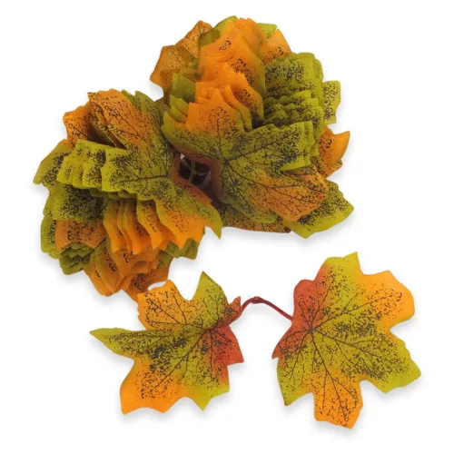 Őszi falevelek Zöld 48db/csomag
