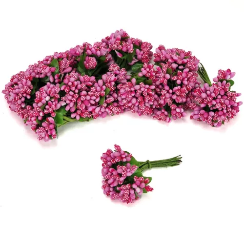 Bogyós mini csokor sötétrózsaszín 12db/csomag OKOSÁR!
