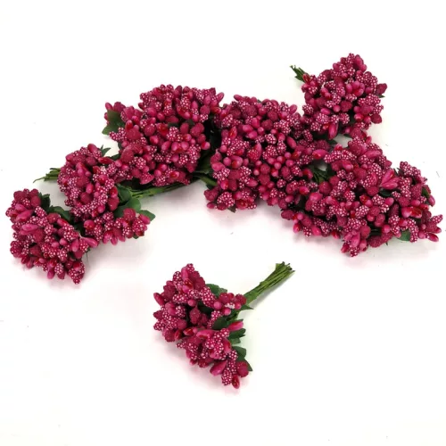 Bogyós mini csokor magenta 12db/csomag OKOSÁR!
