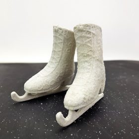 Csillámos korcsolya cipő dísz 3db/cs