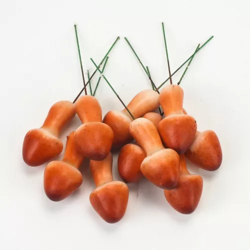 Erdei gomba - világosbarna 5,3x2,5cm 5db/csomag