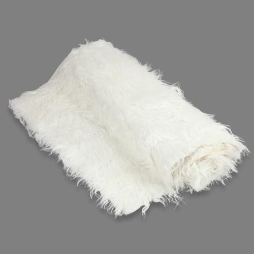 Kócos műszőrme fehér 60cm x 1,8méter - OKOSÁR!