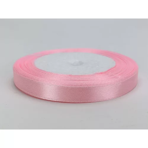 Rózsaszín szatén szalag 1cm x 22méter