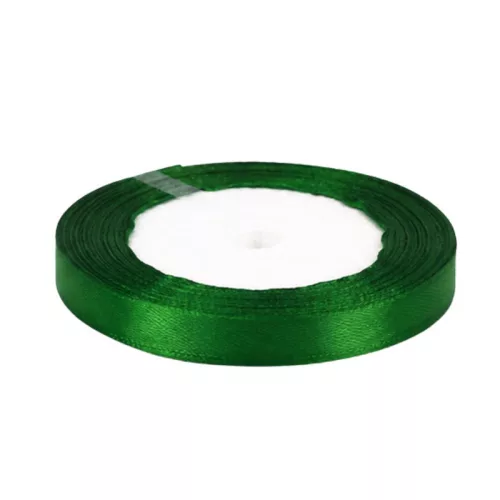 Sötétzöld szatén szalag 1cm x 22méter