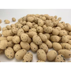   Festett polisztirol tojás természetes színek 3cm x 4cm 120db/csomag - púder OKOSÁR!