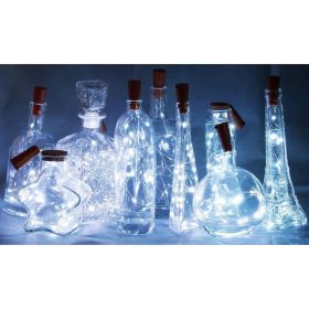   LED fényfüzér dugóval 20LED/2m - hideg fény 10db/csomag - OKOSÁR!