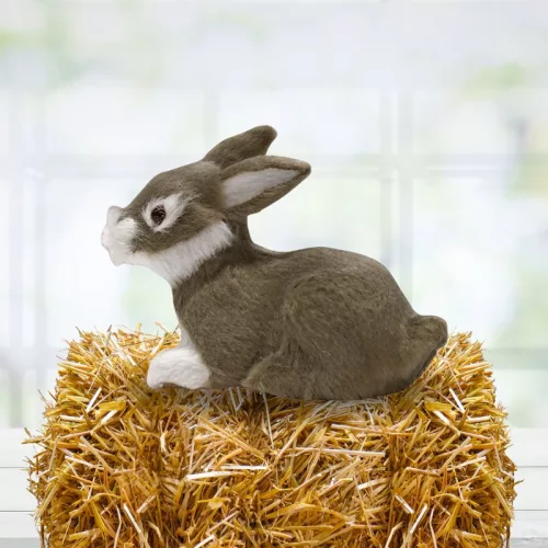 Nyuszi ülő hamvas prémium NAGY