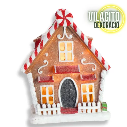  Mézeskalács házikó cukorkás világítós-zenélős  