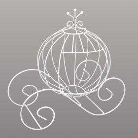 Fém tökhintó fehér 30x15cm