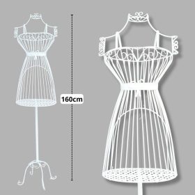 Fém próbababa - fehér 160cm