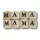   Nyomtatott fa  dobókocka natúr - MAMA felirattal 2szett/csomag