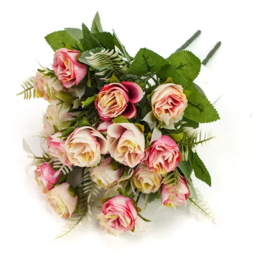 Rózsacsokor rózsaszín 10fejes