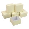 Papírdoboz négyzet 8,5*8,5cm bézs 6db/szett