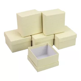 Papírdoboz négyzet 8,5x8,5cm bézs 6db/szett