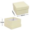 Papírdoboz négyzet 8,5*8,5cm bézs 6db/szett