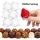 Bonbon tartó félgömb pálcázható opálos 4cm 100db/csomag OKOSÁR!