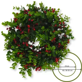 Koszorú piros bogyókkal 39cm 100/#