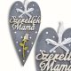 Anyák napi díszített szív "Szeretlek mama"