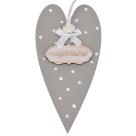 Díszített szív "A Legjobb Tanárnak" Táblával