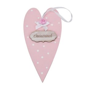 Díszített szív "Óvónéninek" Táblával