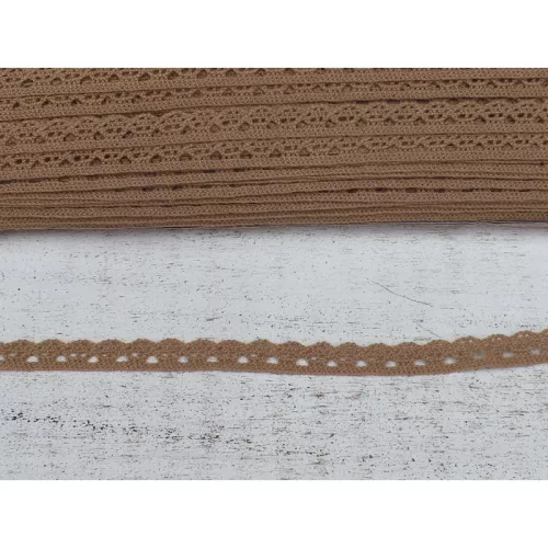 Mogyoró pamut csipke 1cm*2méter