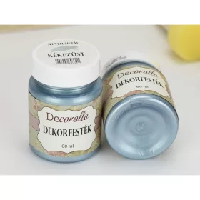Decorolla selyem-metál dekorfesték 60ml kékezüst