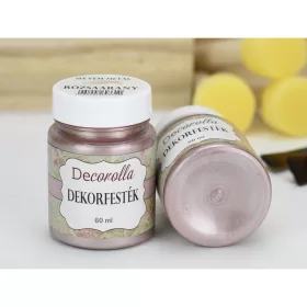Decorolla selyem-metál dekorfesték 60ml rózsaarany