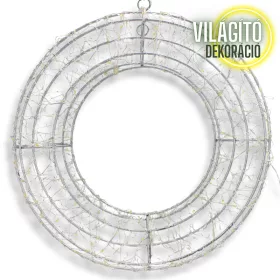 Világító koszorú - arany 38cm