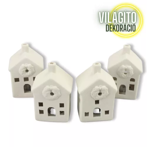 Kifesthető világító házikó 10 cm (4 féle)