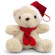 Karácsonyi plüss maci 15cm bézs