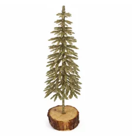  Karcsú dekorfenyő 18cm glitteres pezsgő 
