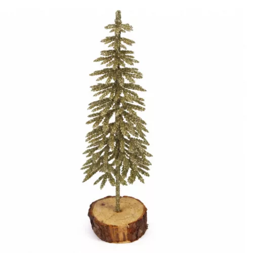  Karcsú dekorfenyő 18cm glitteres pezsgő 