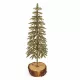  Karcsú dekorfenyő 18cm glitteres pezsgő 