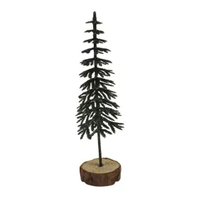 Karcsú dekorfenyő 18cm glitteres sötétzöld 