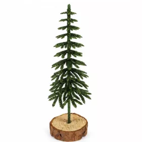  Karcsú dekorfenyő 18cm glitteres világoszöld 