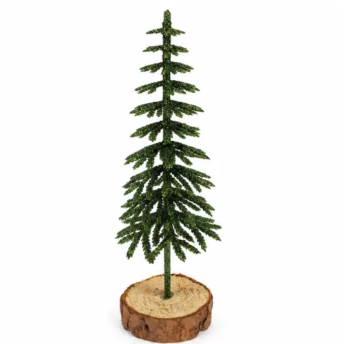  Karcsú dekorfenyő 18cm glitteres világoszöld 