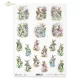 Rizspapír A4 decoupage-hoz nyuszis húsvét