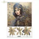 Rizspapír decoupage-hoz személy növény A4