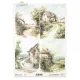 Rizspapír decoupage-hoz vintage cottage otthon A4