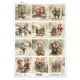 Rizspapír decoupage-hoz gyerekek karácsony vintage A4