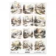 Rizspapír decoupage-hoz téli táj karácsony ház A4