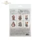 Rizspapír decoupage-hoz - Aranyos téli állatok 1. 14,8x14,8cm 6db/cs
